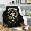 Aikenhead Crest Tartan Premium Blanket Black A91