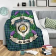 Campbell of Cawdor Ancient Crest Tartan Blanket Thistle A91