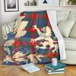Marjoribanks Tartan Scotland Lion Thistle Map Premium Blanket Hj4