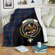 Agnew Modern Tartan Clan Badge Premium Blanket Wave Style TH8