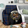 Agnew Modern Tartan Clan Badge Premium Blanket Wave Style TH8