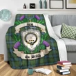 MacMillan Hunting Ancient Crest Tartan Blanket Thistle  | Tartan Home Decor | Scottish Clan