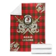 Premium Blanket Adair Clan Crest Gold Courage Symbol