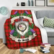 MacDonald of Sleat Crest Tartan Blanket Thistle  | Tartan Home Decor | Scottish Clan