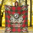 Premium Blanket MacAulay Modern Clan Crest Gold Courage Symbol