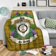 Houston Crest Tartan Blanket Thistle  | Tartan Home Decor | Scottish Clan