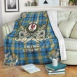 Premium Blanket Laing Clan Crest Gold Courage Symbol