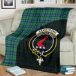 Armstrong Ancient Tartan Clan Badge Premium Blanket Wave Style TH8