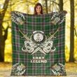 Premium Blanket Gray Hunting Clan Crest Gold Courage Symbol