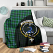 Arbuthnot Ancient Tartan Clan Badge Premium Blanket Wave Style TH8