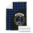 Arbuthnot Modern Tartan Clan Badge Premium Blanket Wave Style TH8