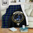 Arbuthnot Modern Tartan Clan Badge Premium Blanket Wave Style TH8