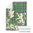 Newman Tartan Scotland Lion Thistle Map Premium Blanket