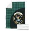Murray of Atholl Ancient Tartan Clan Badge Premium Blanket Wave Style TH8