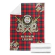 Premium Blanket Ruthven Modern Clan Crest Gold Courage Symbol