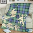 Sutherland Old Ancient Tartan Scotland Lion Thistle Map Premium Blanket Hj4