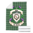 MacDonald Lord of the Isles Hunting Crest Tartan Blanket Thistle A91