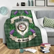 MacDonald Lord of the Isles Hunting Crest Tartan Blanket Thistle  | Tartan Home Decor | Scottish Clan