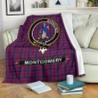 Montgomery Crest Tartan Blanket | Tartan Home Decor | Scottish Clan