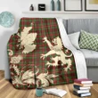 Ainslie Tartan Scotland Lion Thistle Map Premium Blanket Hj4