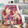 Aberdeen District Tartan Scotland Lion Thistle Map Premium Blanket Hj4