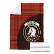 Hepburn Tartan Clan Badge Premium Blanket Wave Style TH8