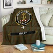 Gray Crest Tartan Blanket | Tartan Home Decor | Scottish Clan