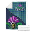 Falconer Crest Tartan Blanket Scotland Thistle A30