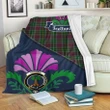 Crosbie Crest Tartan Blanket Scotland Thistle A30