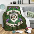 MacKinnon Hunting Modern Crest Tartan Blanket Thistle  | Tartan Home Decor | Scottish Clan