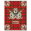 Premium Blanket Munro Modern Clan Crest Gold Courage Symbol