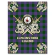 Premium Blanket Elphinstone Clan Crest Gold Courage Symbol