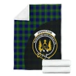 Johnston Modern Tartan Clan Badge Premium Blanket Wave Style TH8