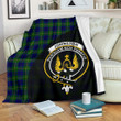 Johnston Modern Tartan Clan Badge Premium Blanket Wave Style