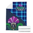 McKerrell Crest Tartan Blanket Scotland Thistle A30