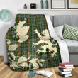 Bisset Tartan Scotland Lion Thistle Map Premium Blanket Hj4