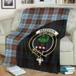 Anderson Ancient Tartan Clan Badge Premium Blanket Wave Style TH8
