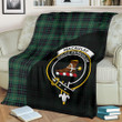 MacAulay Hunting Ancient Tartan Clan Badge Premium Blanket Wave Style TH8