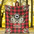Premium Blanket Nesbitt Modern Clan Crest Gold Courage Symbol