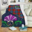 Mar Crest Tartan Blanket Scotland Thistle A30