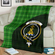 Galloway District Tartan Clan Badge Premium Blanket Wave Style TH8