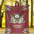Premium Blanket Lumsden Modern Clan Crest Gold Courage Symbol