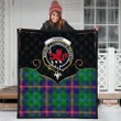 Young Modern Clan Tartan Scotland Cherish the Badge Premium Quilt