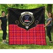 Rose Modern Clan Tartan Scotland Cherish the Badge Premium Quilt