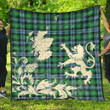 Arbuthnot Ancient Tartan Scotland Lion Thistle Map Quilt Hj4