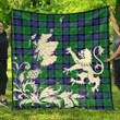 Graham of Menteith Modern Tartan Scotland Lion Thistle Map Quilt Hj4