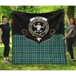 Murray of Atholl Ancient Clan Tartan Scotland Cherish the Badge Premium Quilt