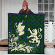 Henderson Modern Tartan Scotland Lion Thistle Map Quilt Hj4