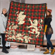 Stewart Royal Modern Tartan Scotland Lion Thistle Map Quilt Hj4