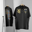 Scottish Stirling & Bannockburn District Tartan Crest Polo Shirt Scotland In My Bone With Golden Rampant